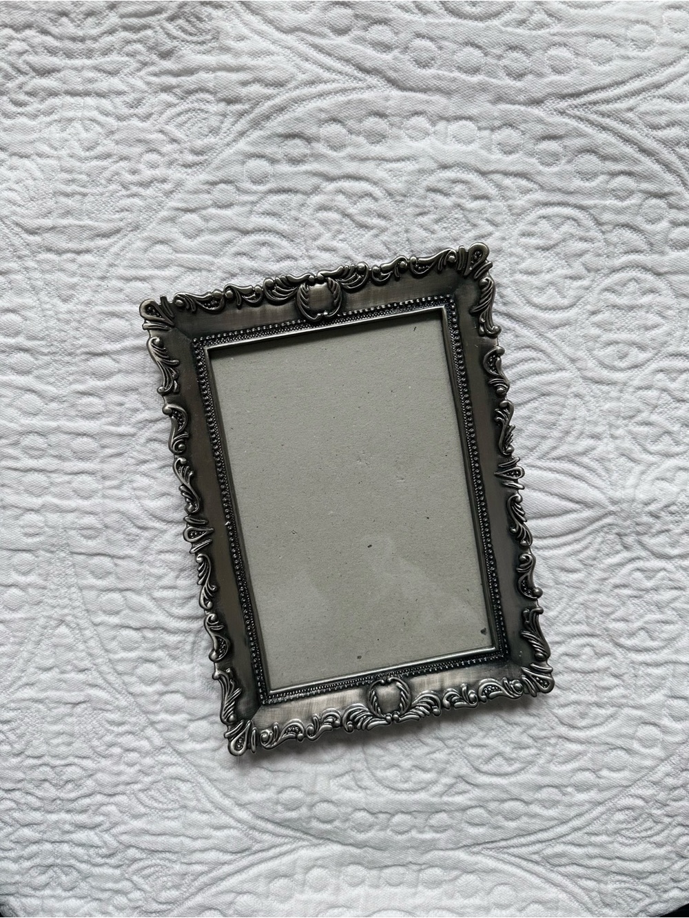 Vintage Silver Ornate Picture Frame Whimsigoth Scrollwork Whimsical Home Decor